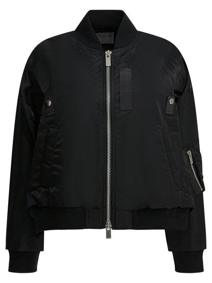 Nylon zippered bomber jacket Jackets and Coats
