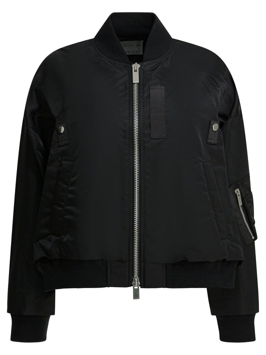 Nylon zippered bomber jacket Jackets and Coats
