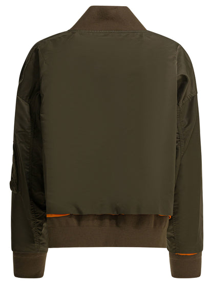 Nylon zippered bomber jacket Jackets and Coats