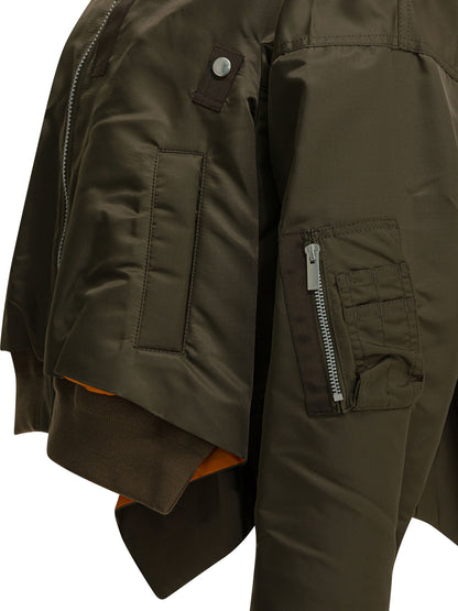 Nylon zippered bomber jacket Jackets and Coats