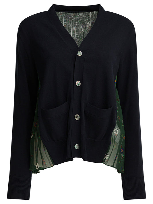 Cardigan with floral print Knitwear