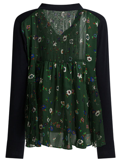 Cardigan with floral print Knitwear