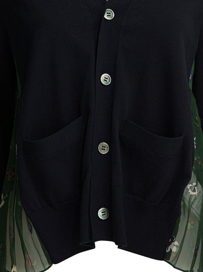 Cardigan with floral print Knitwear