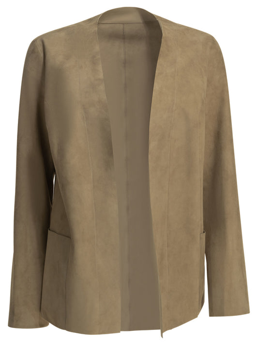 Suede Blazer Jackets and Coats
