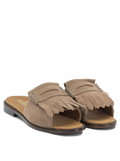 "Fringes" Slide Sandals