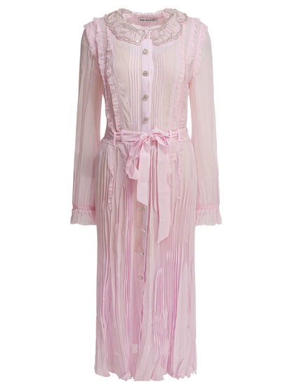 Pleated georgette midi dress Dresses