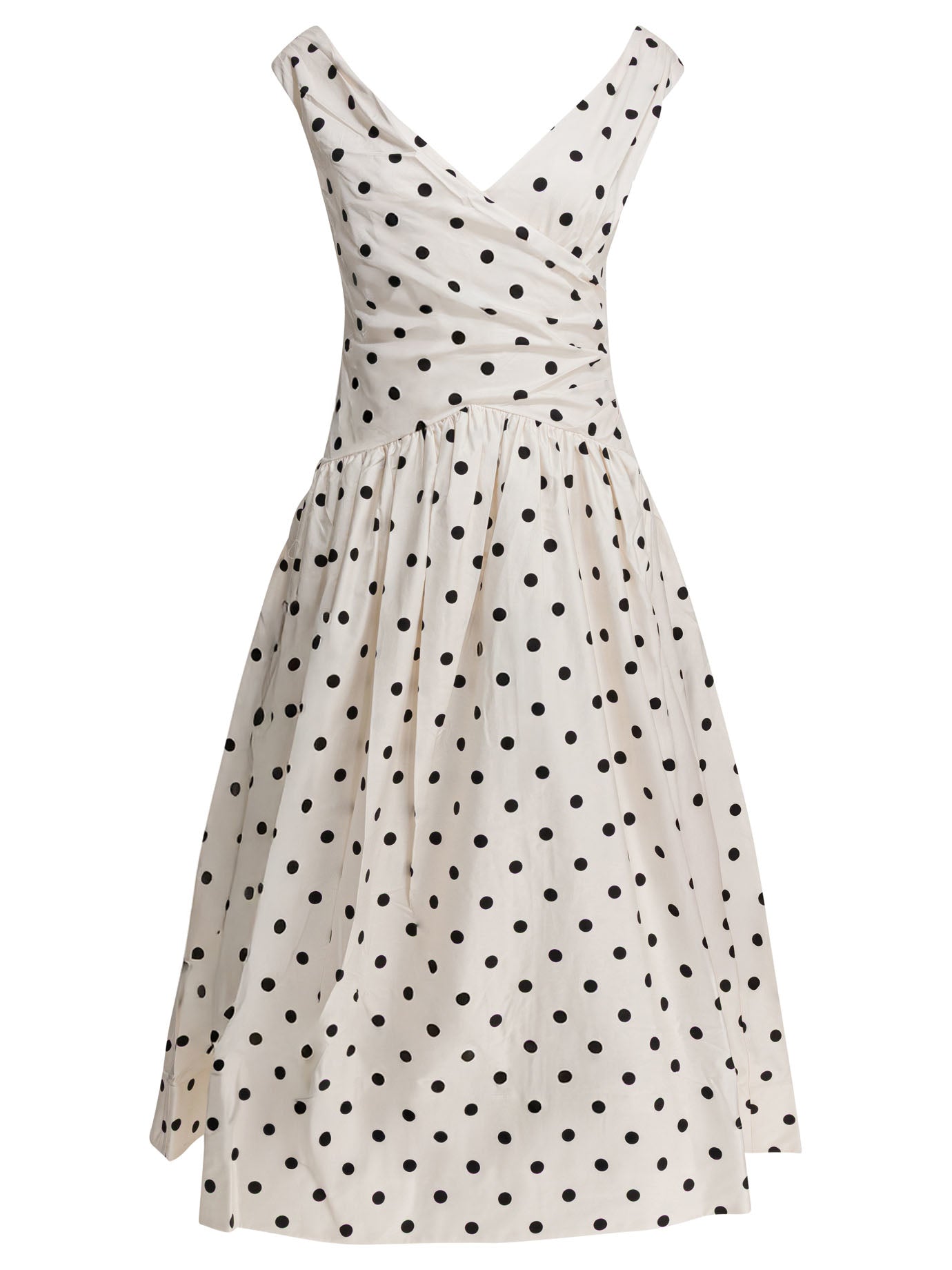 Polka dot flared midi dress Dresses