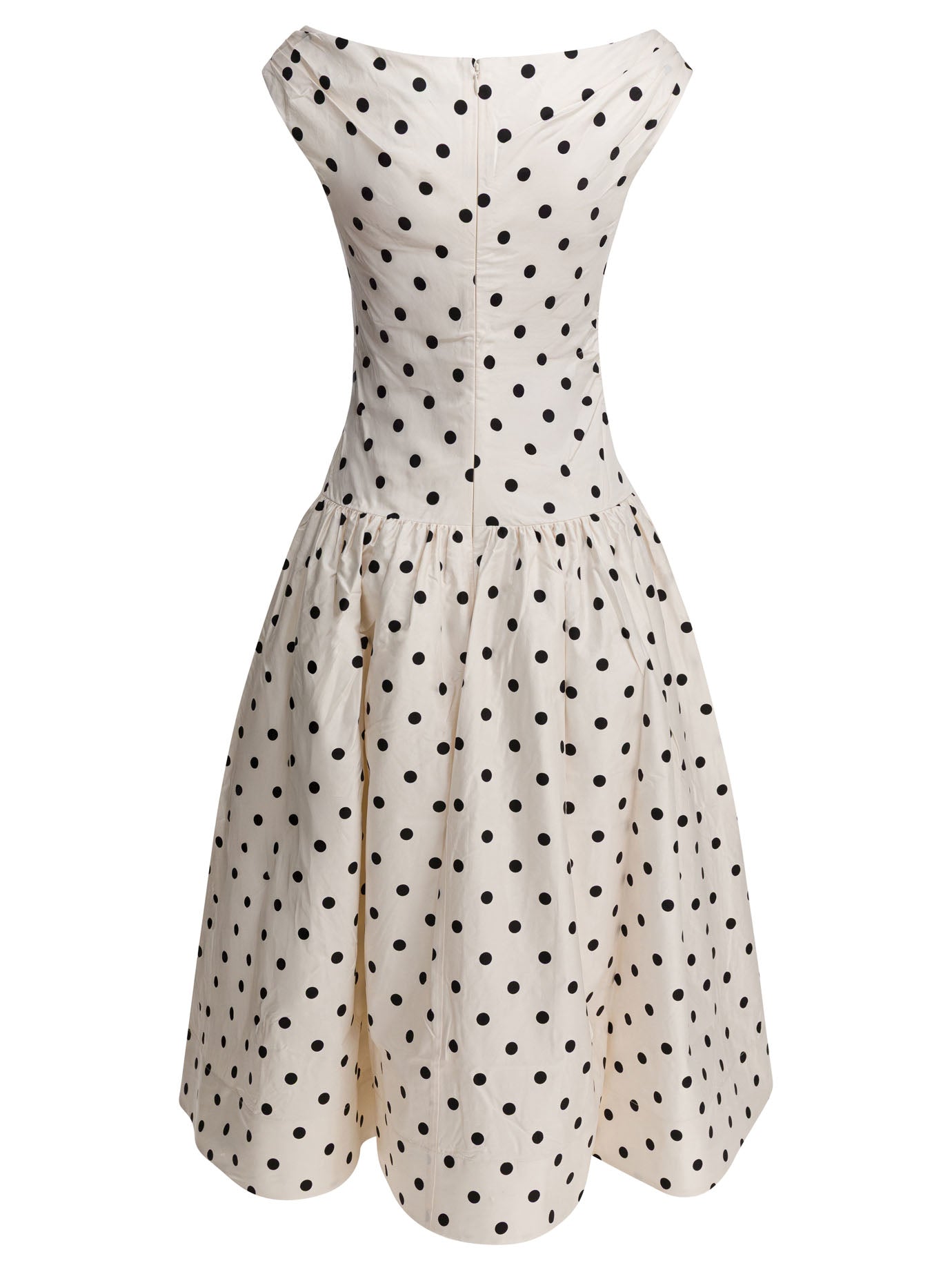 Polka dot flared midi dress Dresses