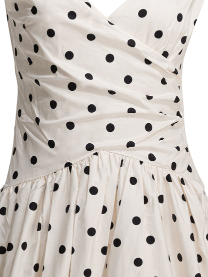 Polka dot flared midi dress Dresses