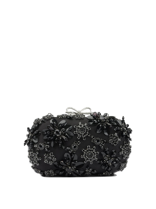 Satin clutch bag with crystals Clutches
