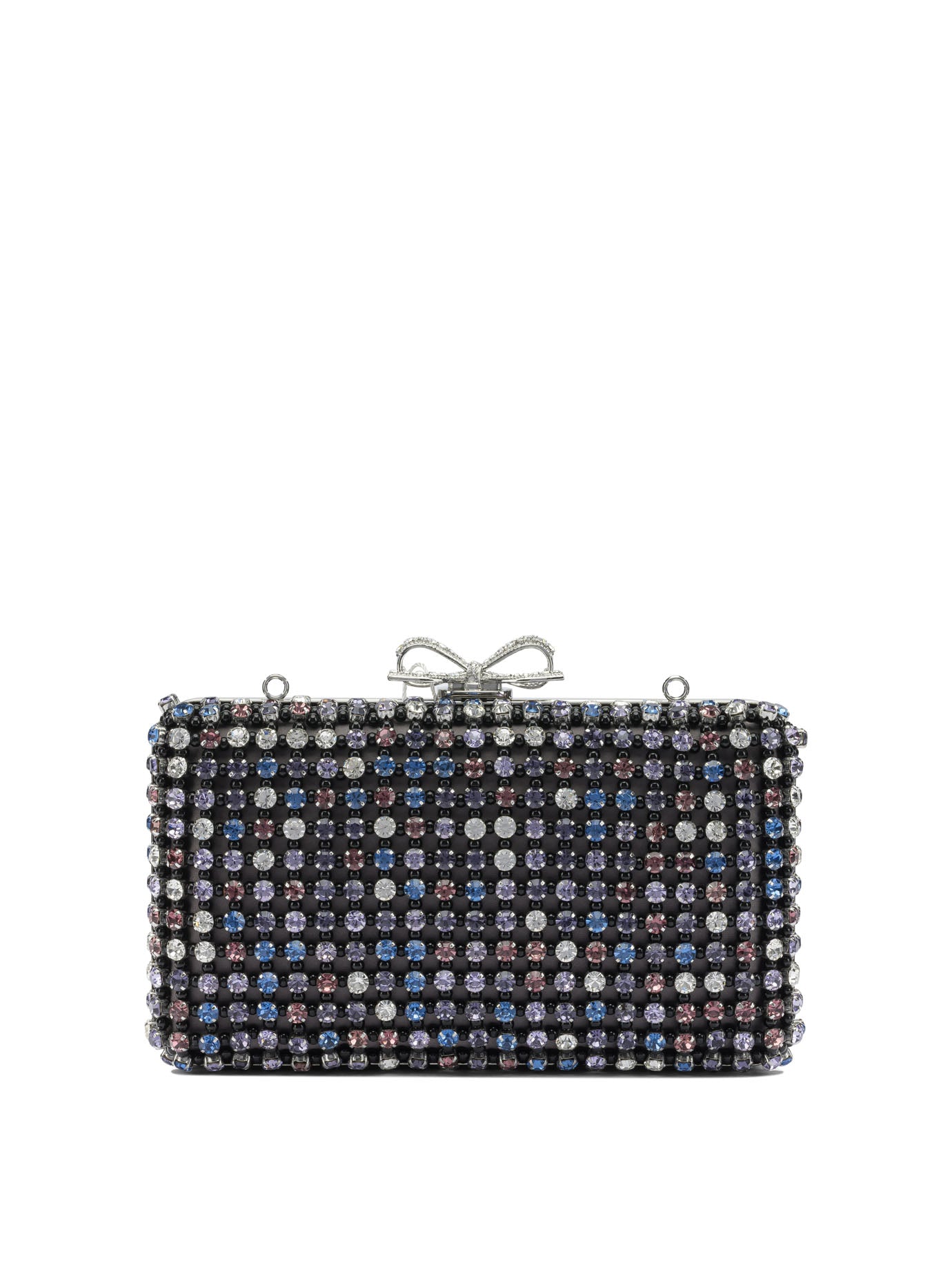 Multi-crystal knit clutch bag Clutches