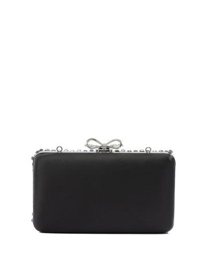 Multi-crystal knit clutch bag Clutches