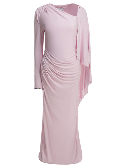 Long draped jersey dress Dresses