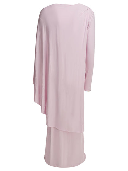 Long draped jersey dress Dresses