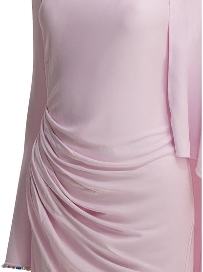 Long draped jersey dress Dresses