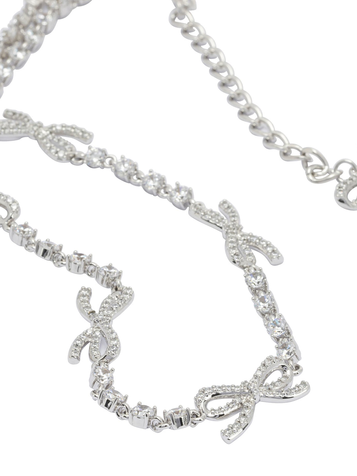 Necklace with bows and crystals Jewels