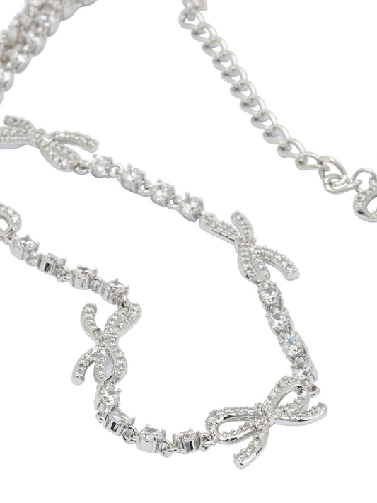 Necklace with bows and crystals Jewels