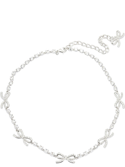Necklace with bows and crystals Jewels
