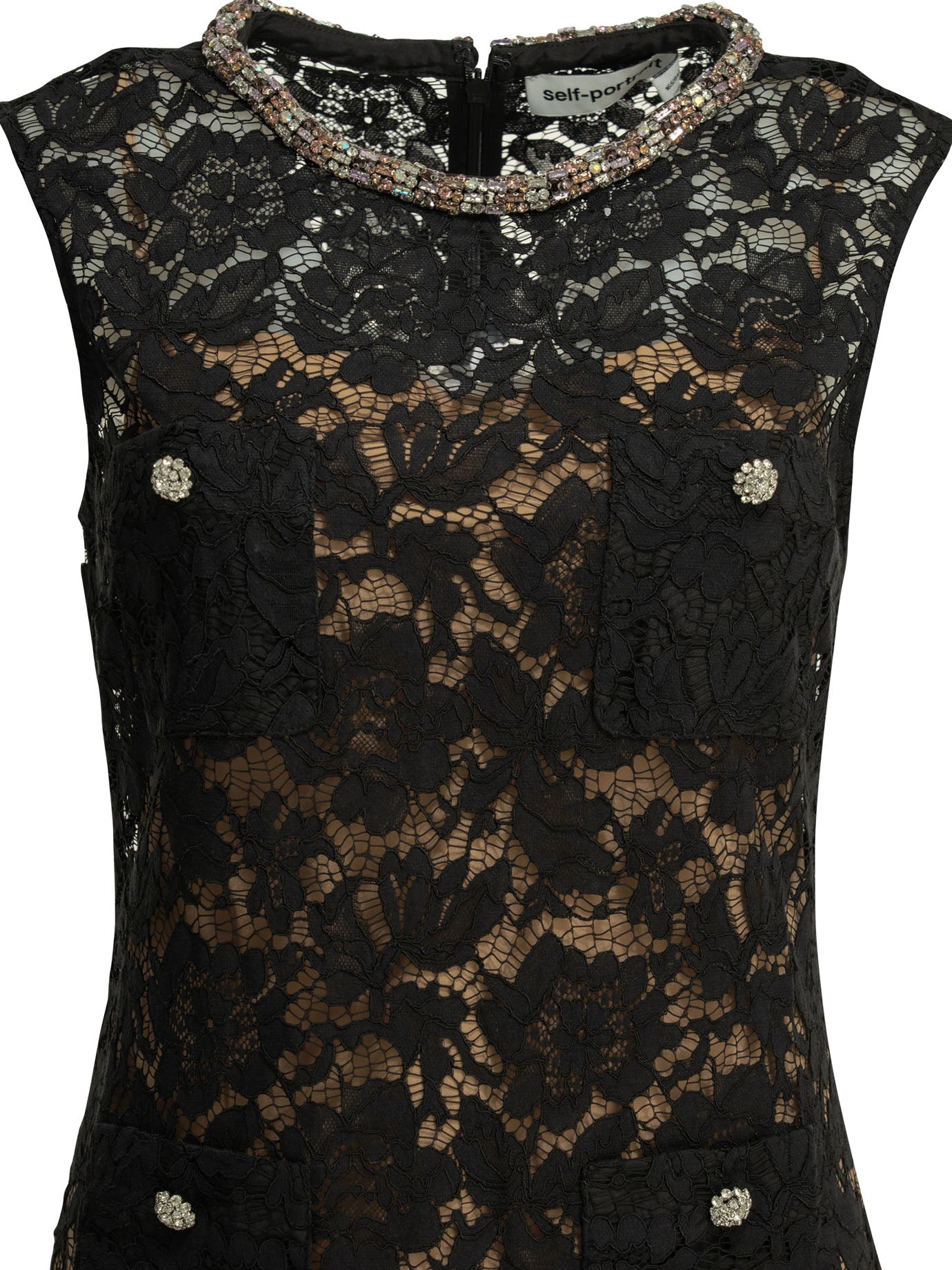 Embroidered short dress Dresses