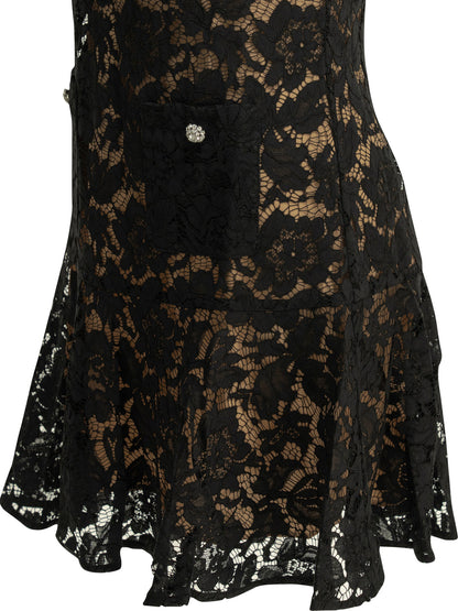 Embroidered short dress Dresses