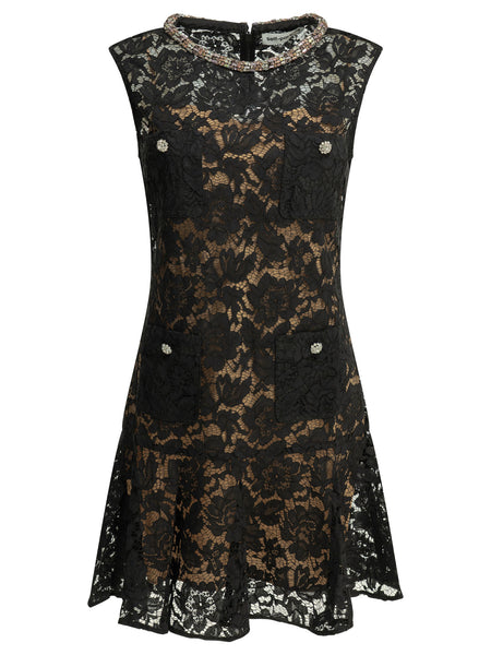 Embroidered short dress Dresses