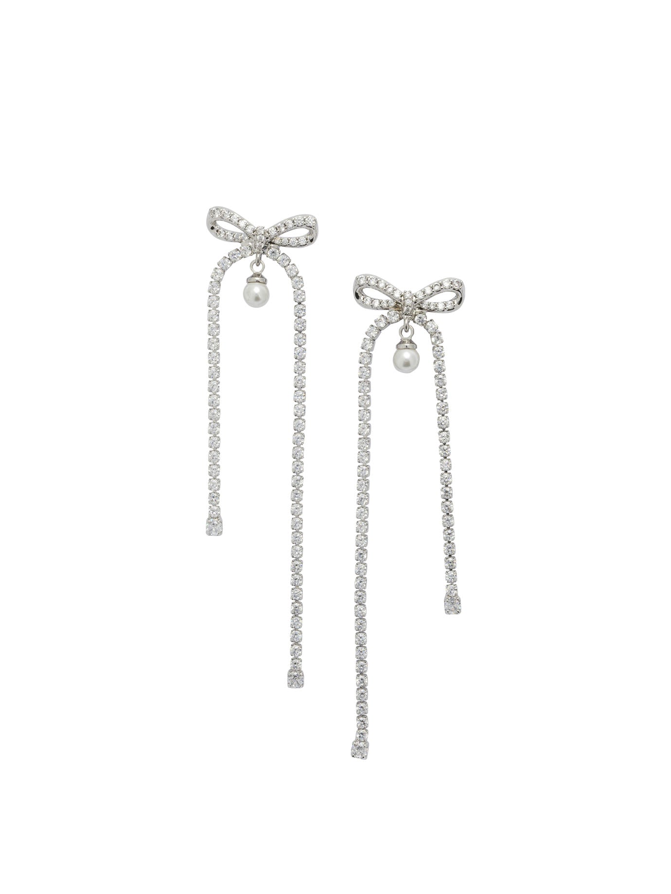 Dangling earrings with crystals and pearls Jewels