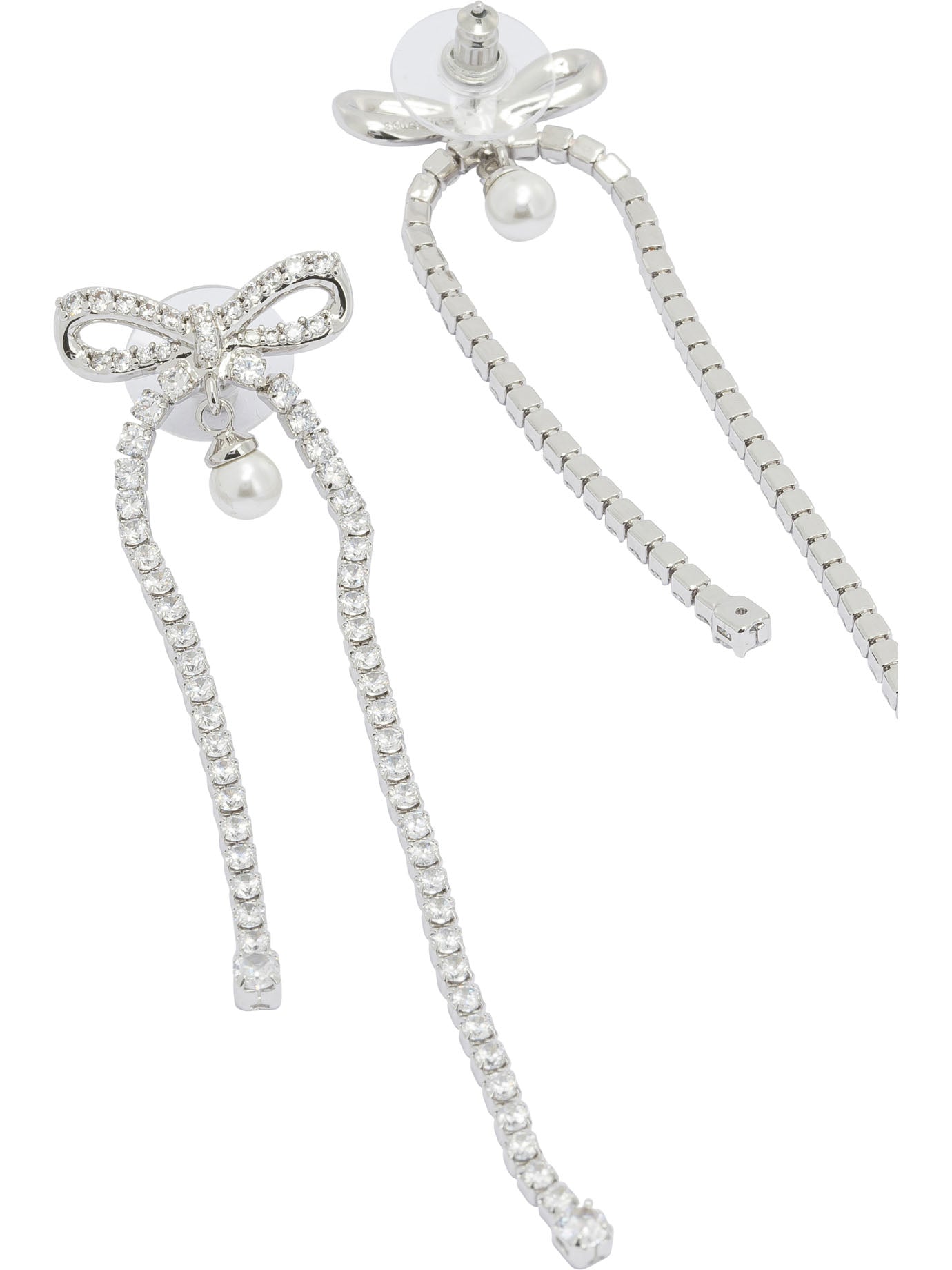 Dangling earrings with crystals and pearls Jewels
