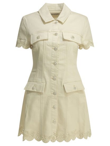 Embroidered short dress Dresses