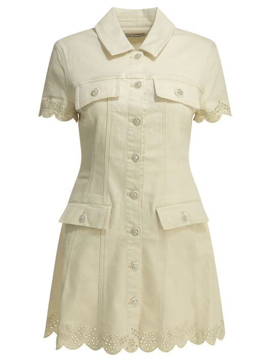 Embroidered short dress Dresses