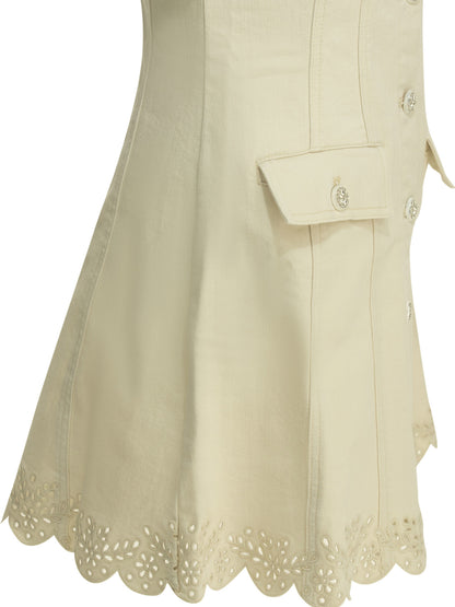 Embroidered short dress Dresses