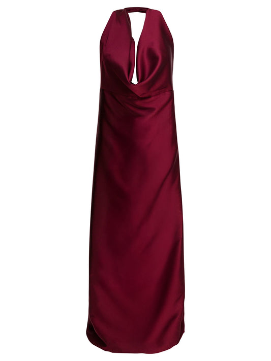 Flared dress with American neckline Dresses