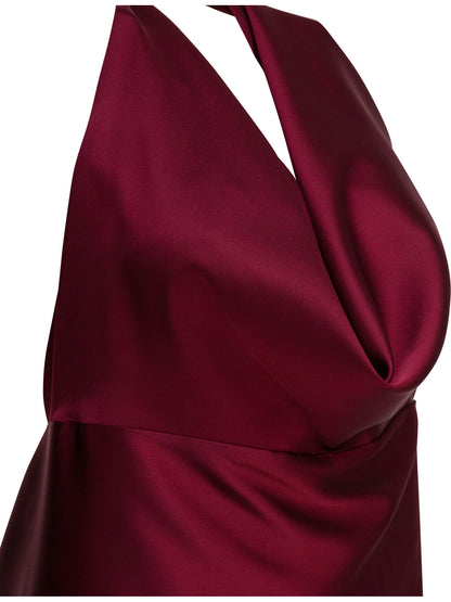 Flared dress with American neckline Dresses