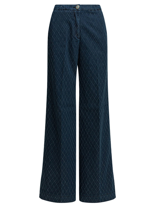 "Flare Pin Diamond" Flare Leg Jeans Jeans
