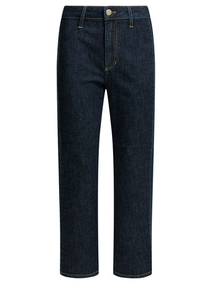 "Used Linen" Straight Leg Jeans Jeans