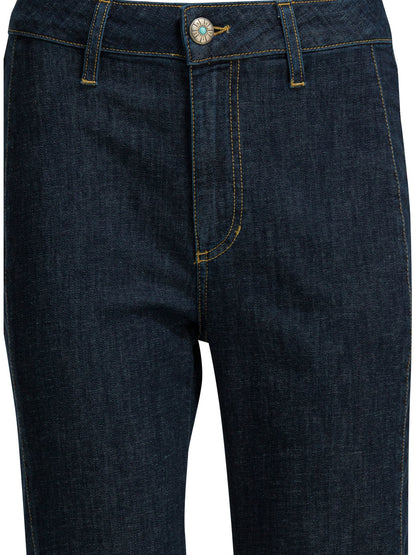 "Used Linen" Straight Leg Jeans Jeans