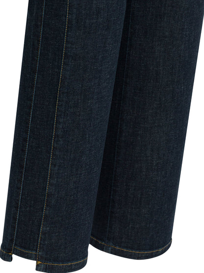 "Used Linen" Straight Leg Jeans Jeans