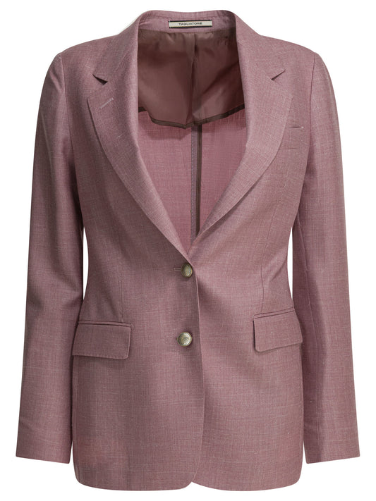 Single-breasted blazer in virgin wool Jackets and Coats