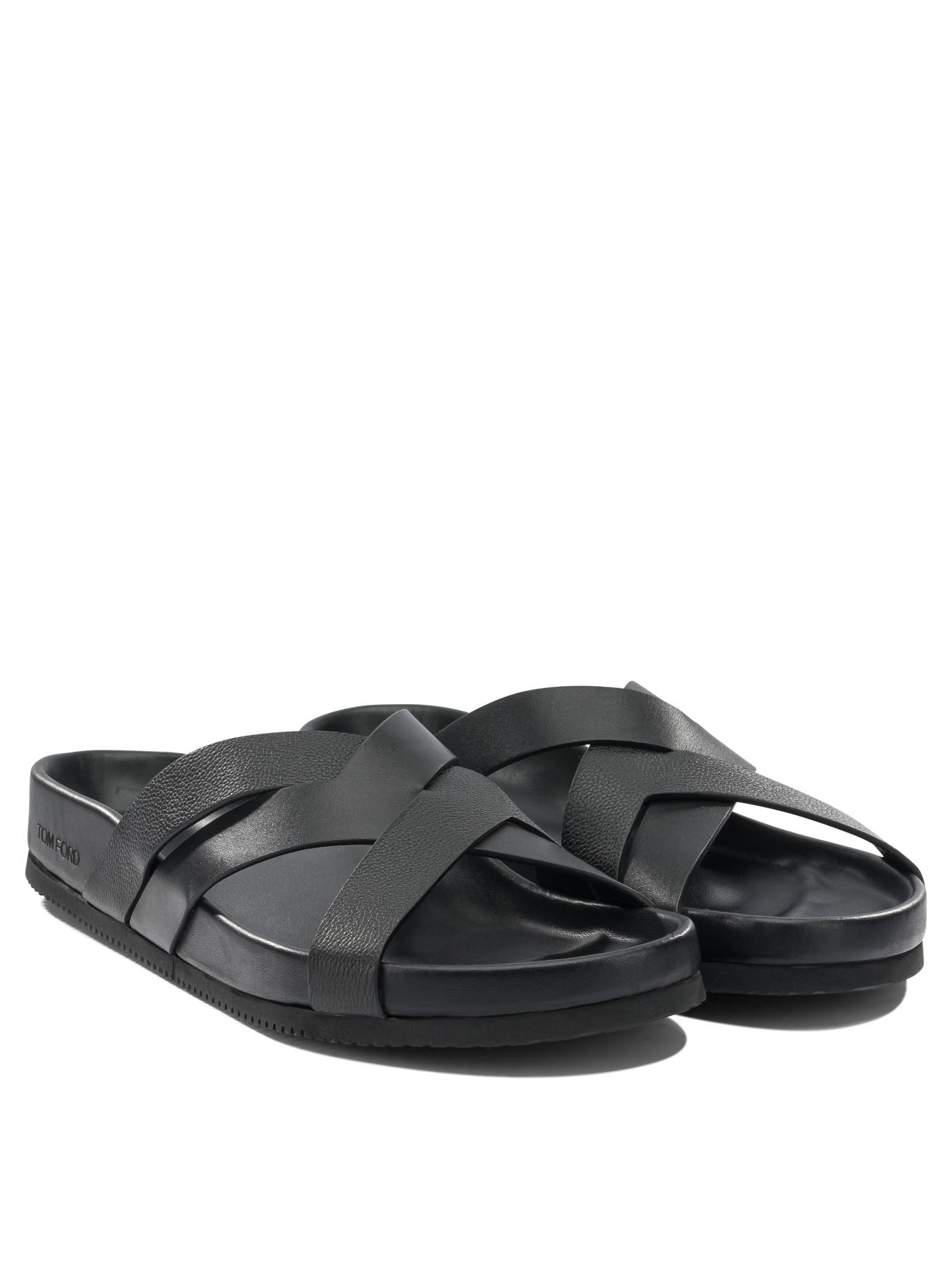 Braided leather slides Sandals