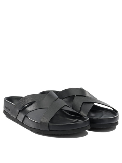 Braided leather slides Sandals
