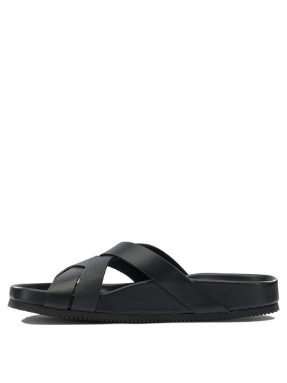 Braided leather slides Sandals