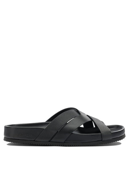Braided leather slides Sandals