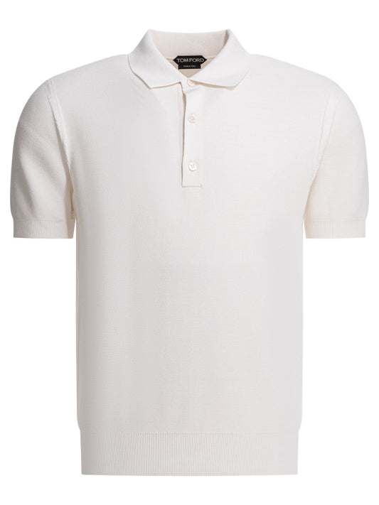 Silk and cotton pique polo shirt Polo shirts