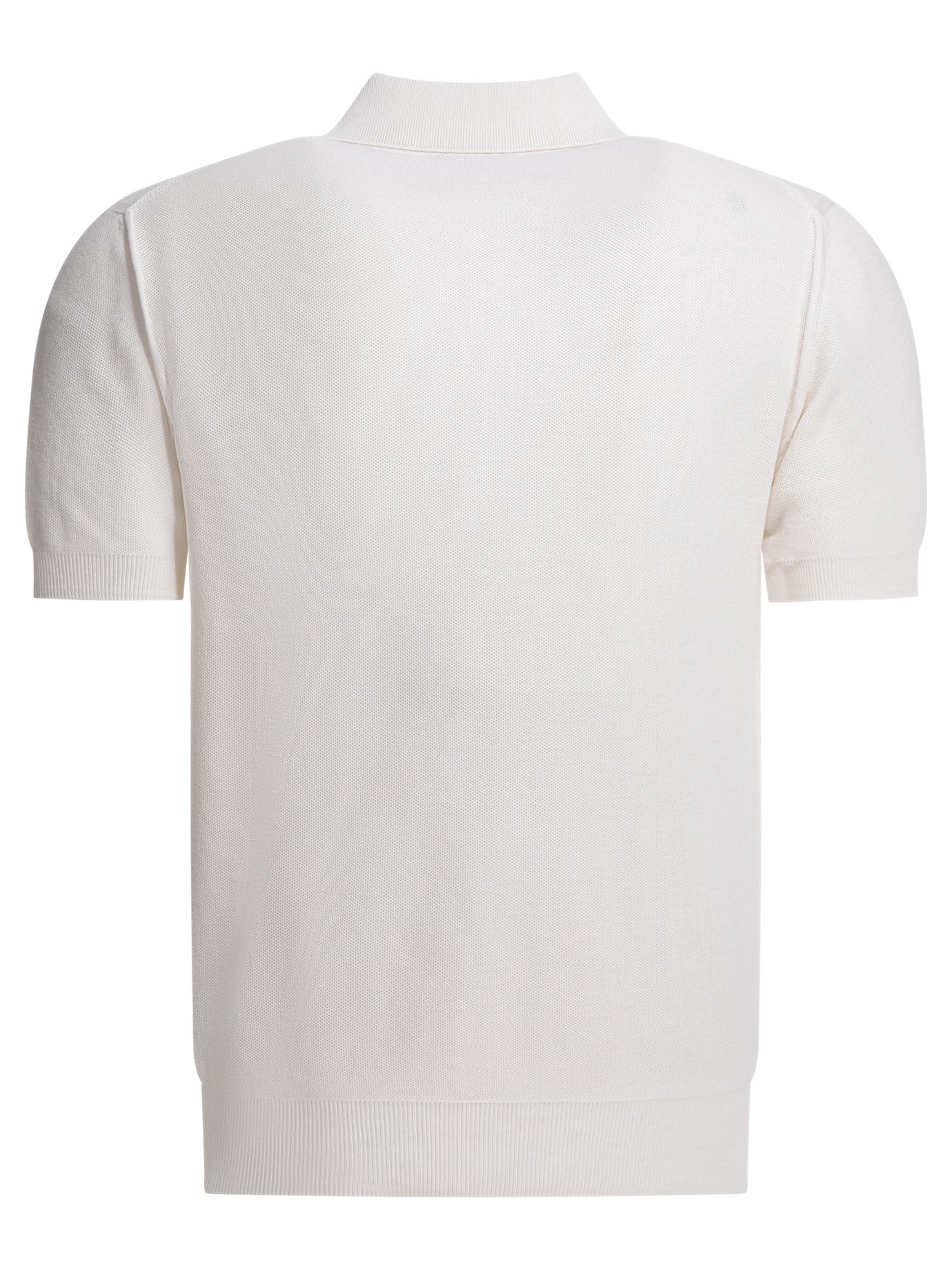 Silk and cotton pique polo shirt Polo shirts