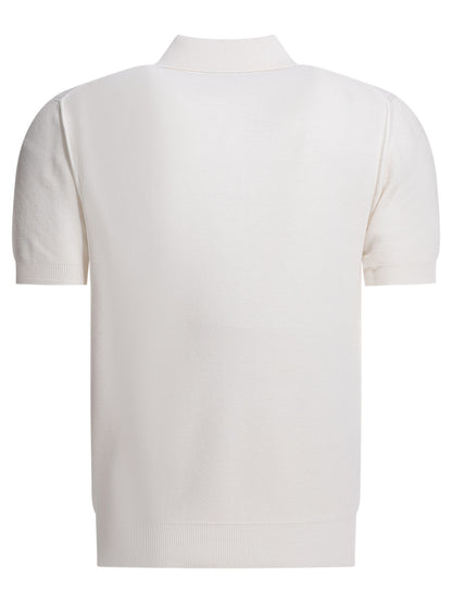 Silk and cotton pique polo shirt Polo shirts