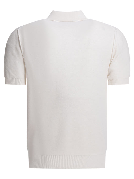 Silk and cotton pique polo shirt Polo shirts