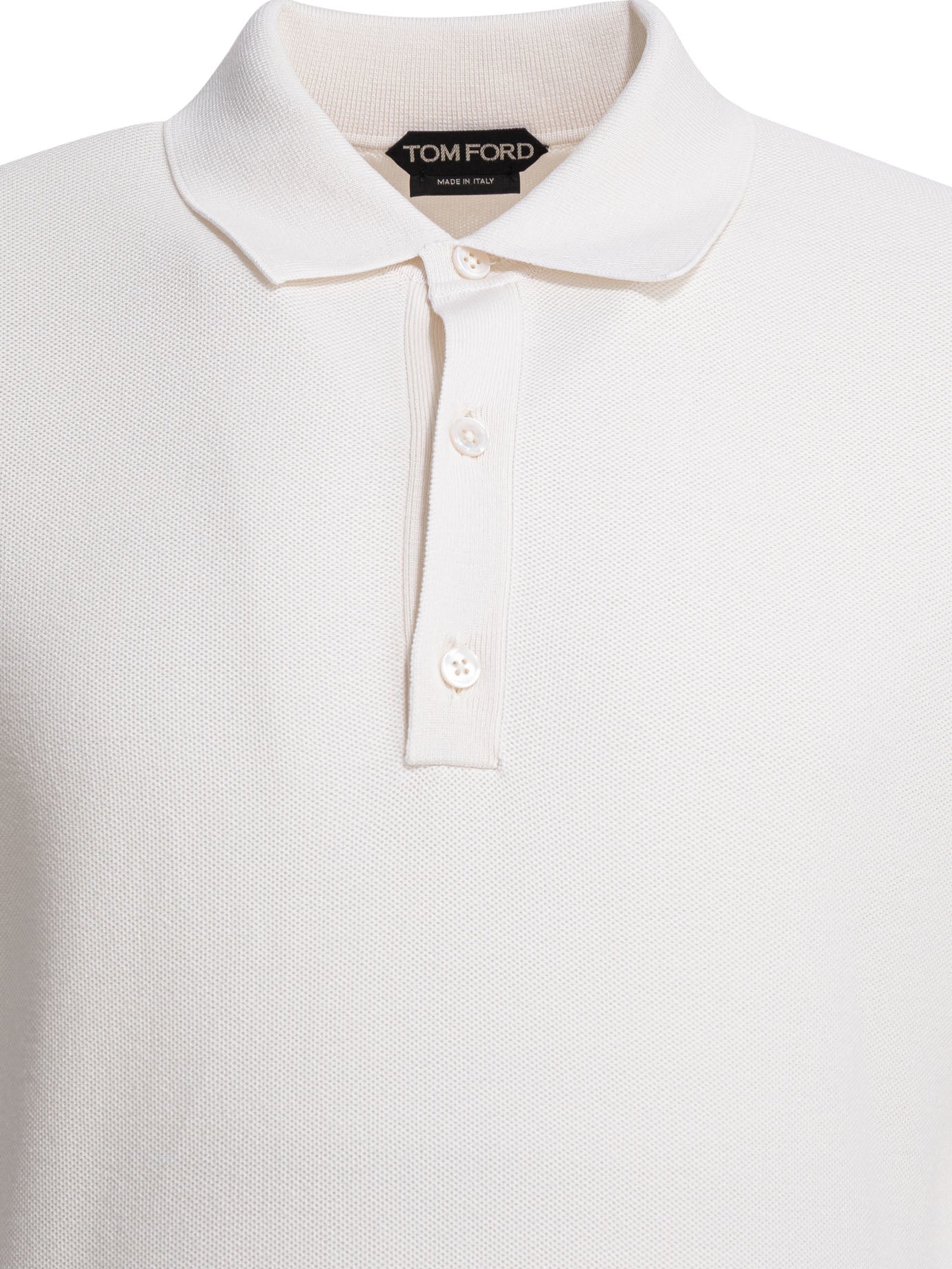 Silk and cotton pique polo shirt Polo shirts