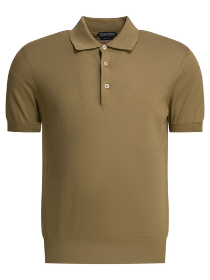 Cotton knit polo shirt Polo shirts