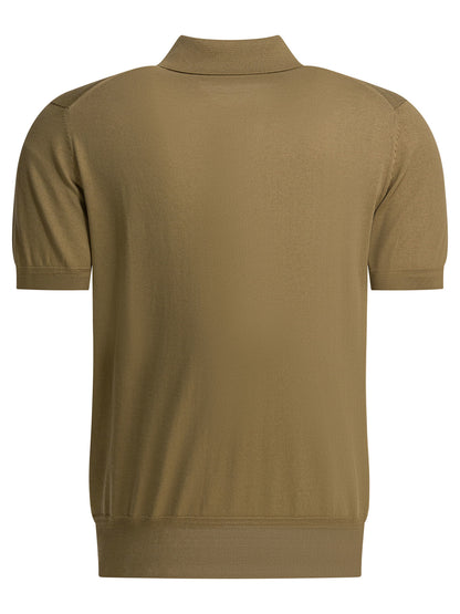 Cotton knit polo shirt Polo shirts