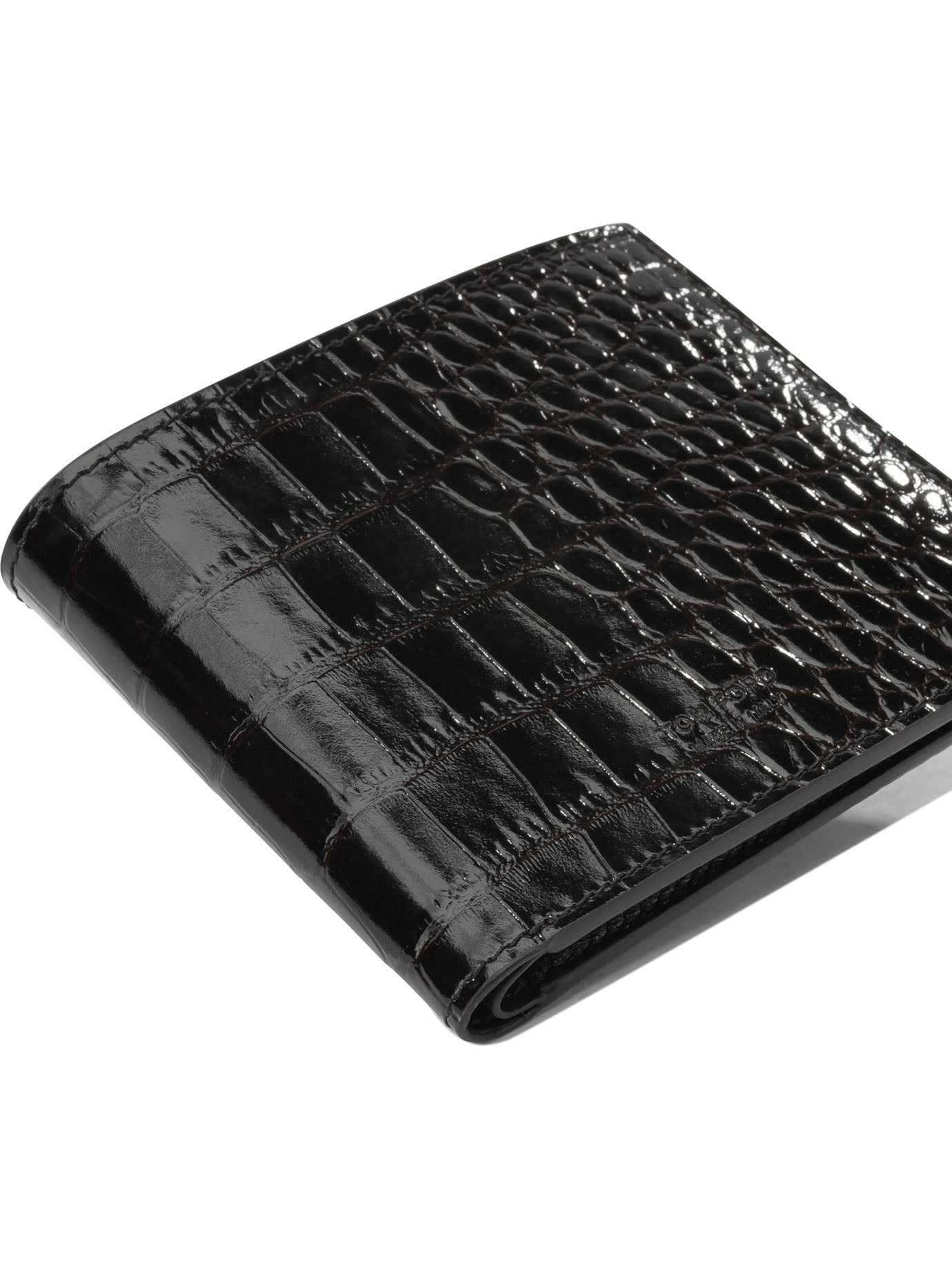 Crocodile-effect bi-fold wallet Wallets & Card holders