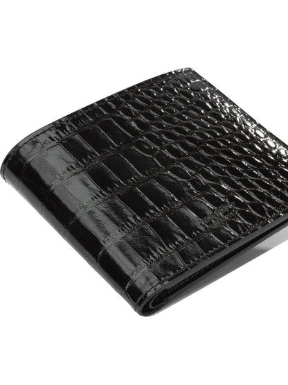 Crocodile-effect bi-fold wallet Wallets & Card holders